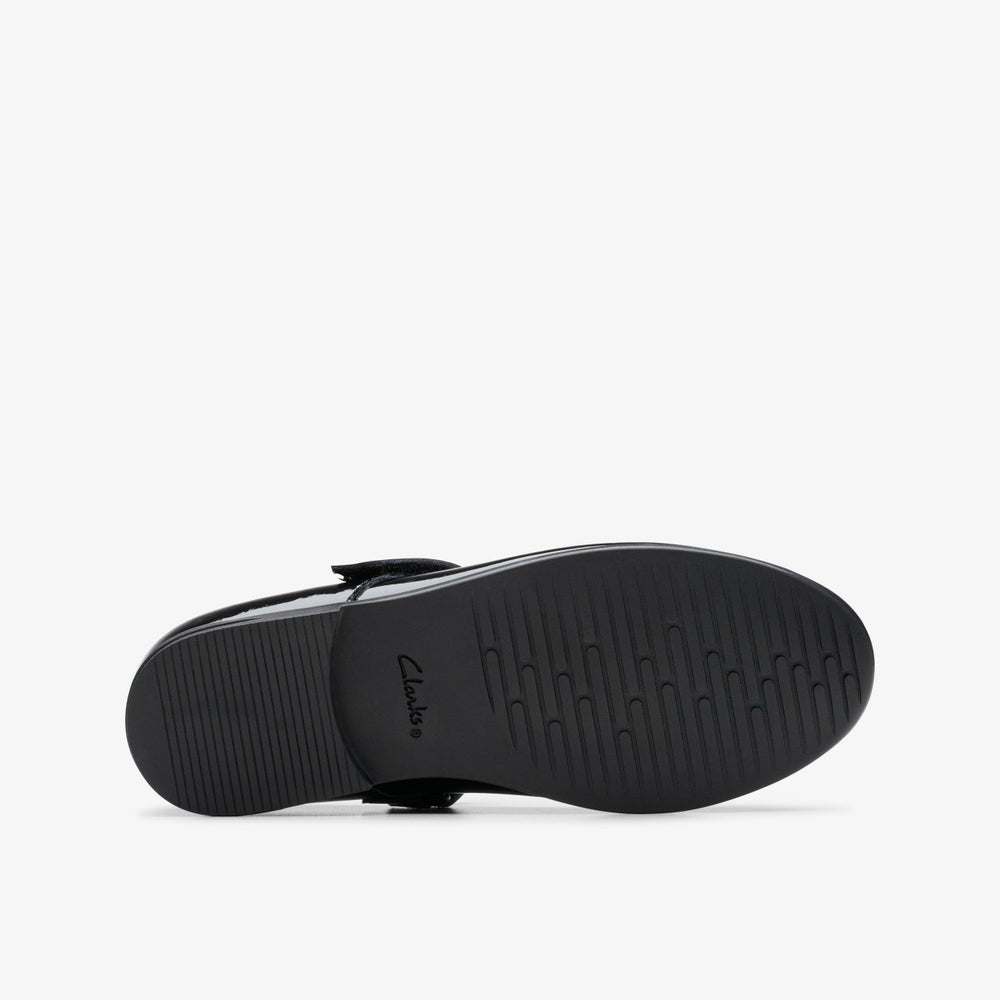 Finja Tap Older Black Patent | Clarks discount