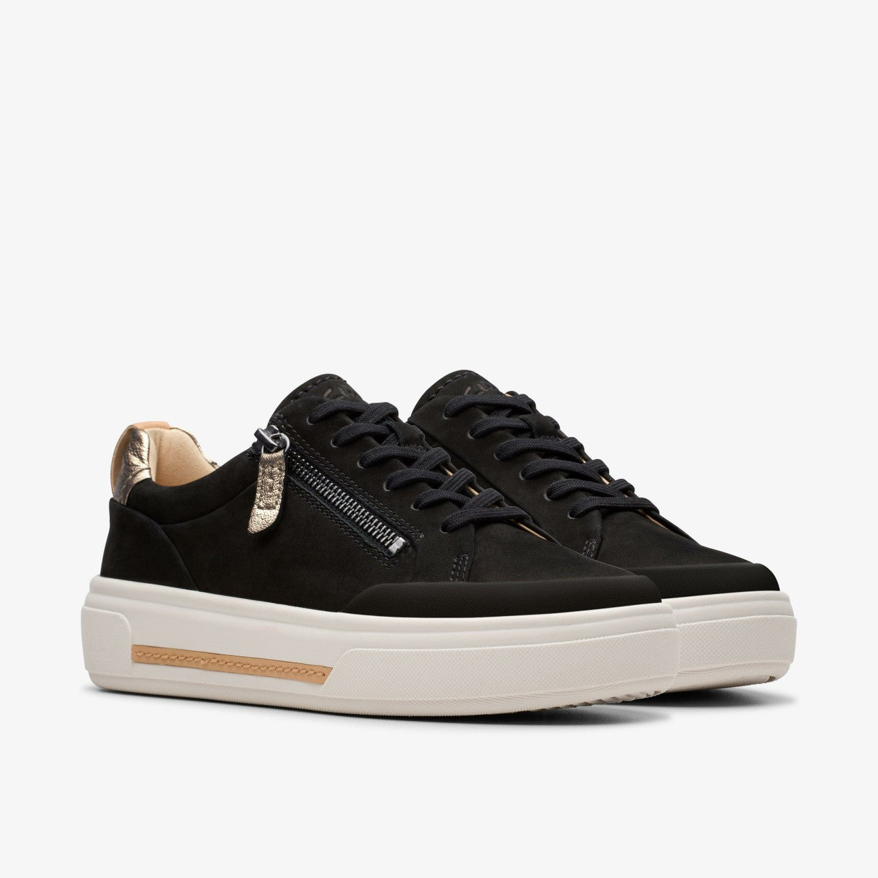 Hollyhock Zip Black Nubuck | Clarks on Sale