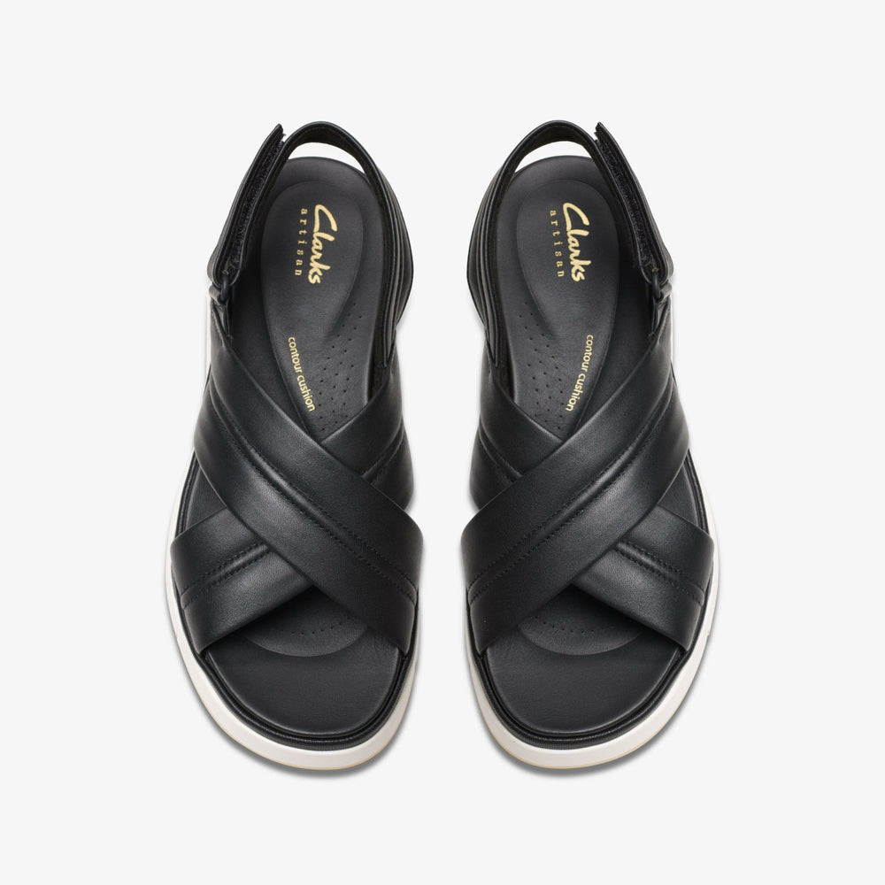 Tuscan Cross Black Leather | Clarks Sale