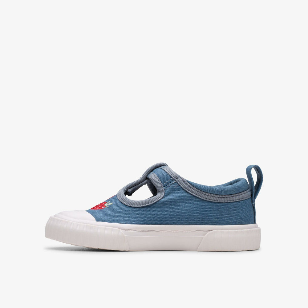 Foxing Berry Toddler Blue Canvas | Clarks online