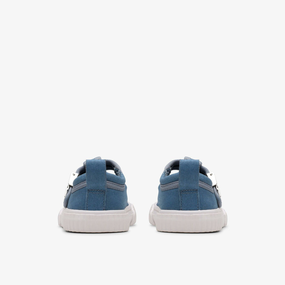 Foxing Berry Toddler Blue Canvas | Clarks online