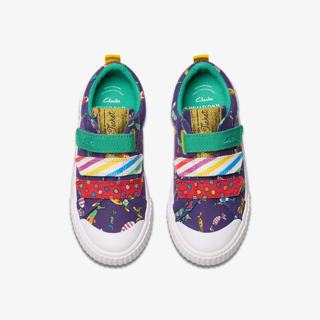 Roald Dahl Charlie & the Chocolate Factory Foxing Mix Kid Purple Canvas | Clarks Sale