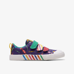 Roald Dahl Charlie & the Chocolate Factory Foxing Mix Kid Purple Canvas | Clarks Sale