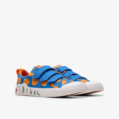 Roald Dahl James & the Giant Peach Foxing Air Kid Blue Canvas | Clarks outlet