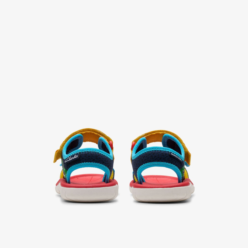 Roald Dahl The Enormous Crocodile Surfing Ace Kid Navy Print | Clarks outlet