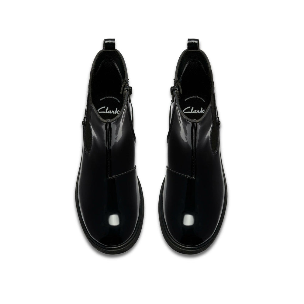 Astrol Orin Kid Black Patent | Clarks outlet