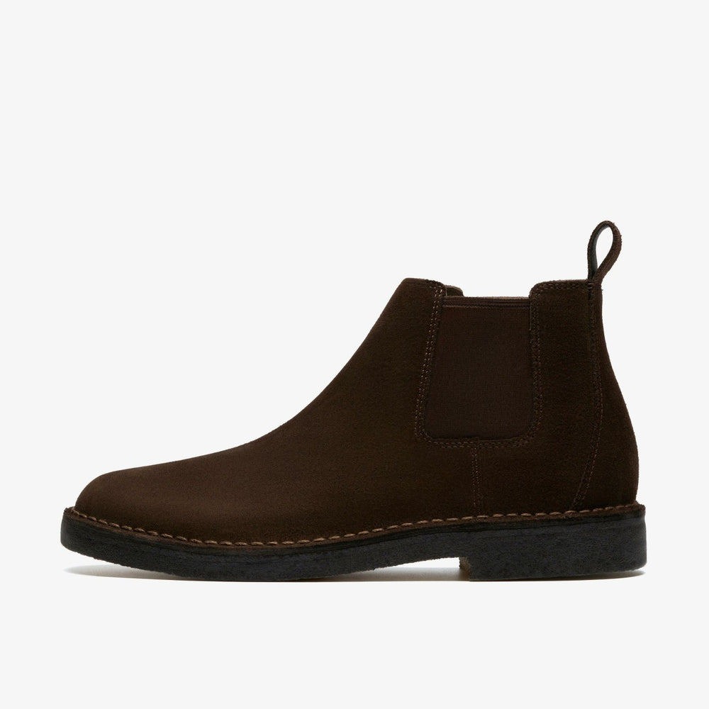Desert Chelsea Dark Brown Suede | Clarks for sale