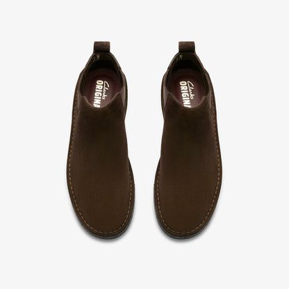 Desert Chelsea Dark Brown Suede | Clarks for sale