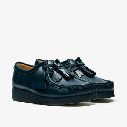 Wallabee Dark Teal Leather | Clarks online