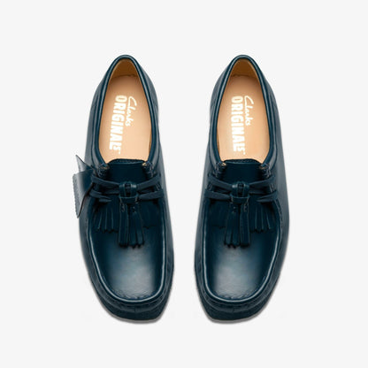 Wallabee Dark Teal Leather | Clarks online