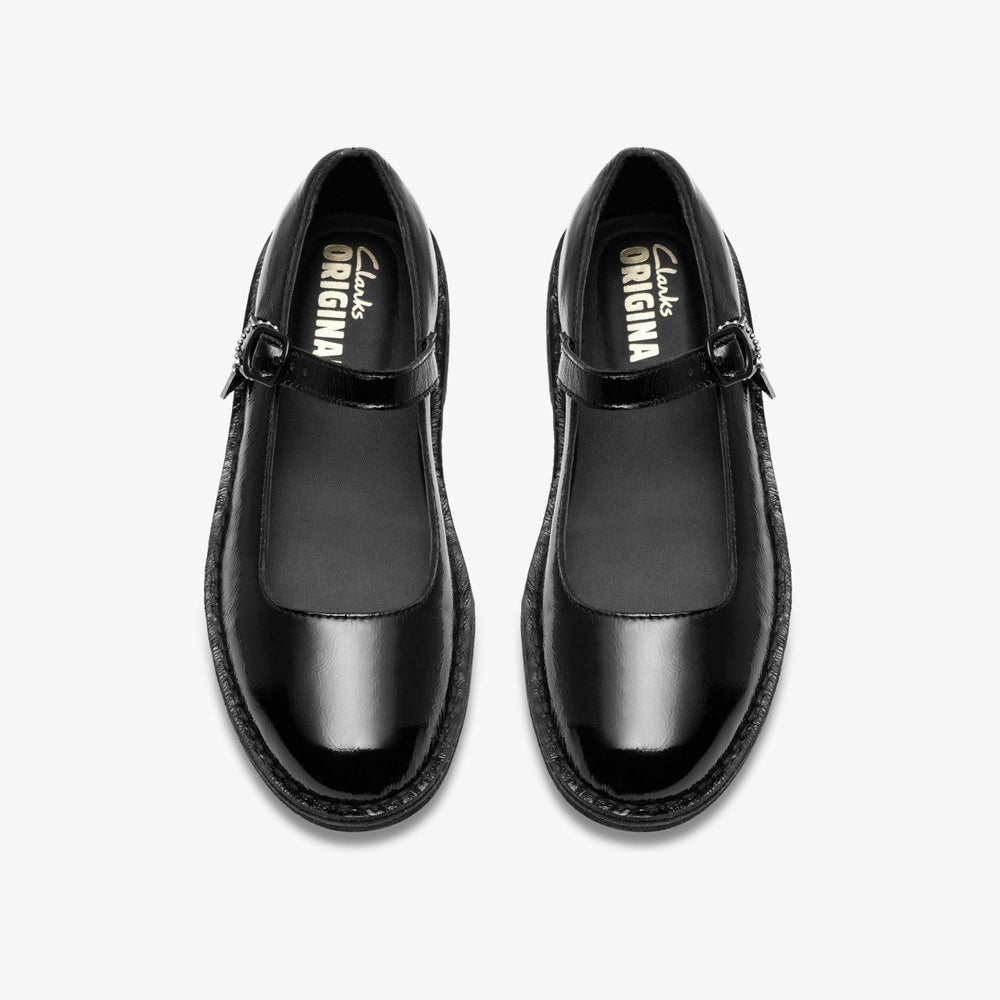 Desert Jane Black Patent | Clarks outlet