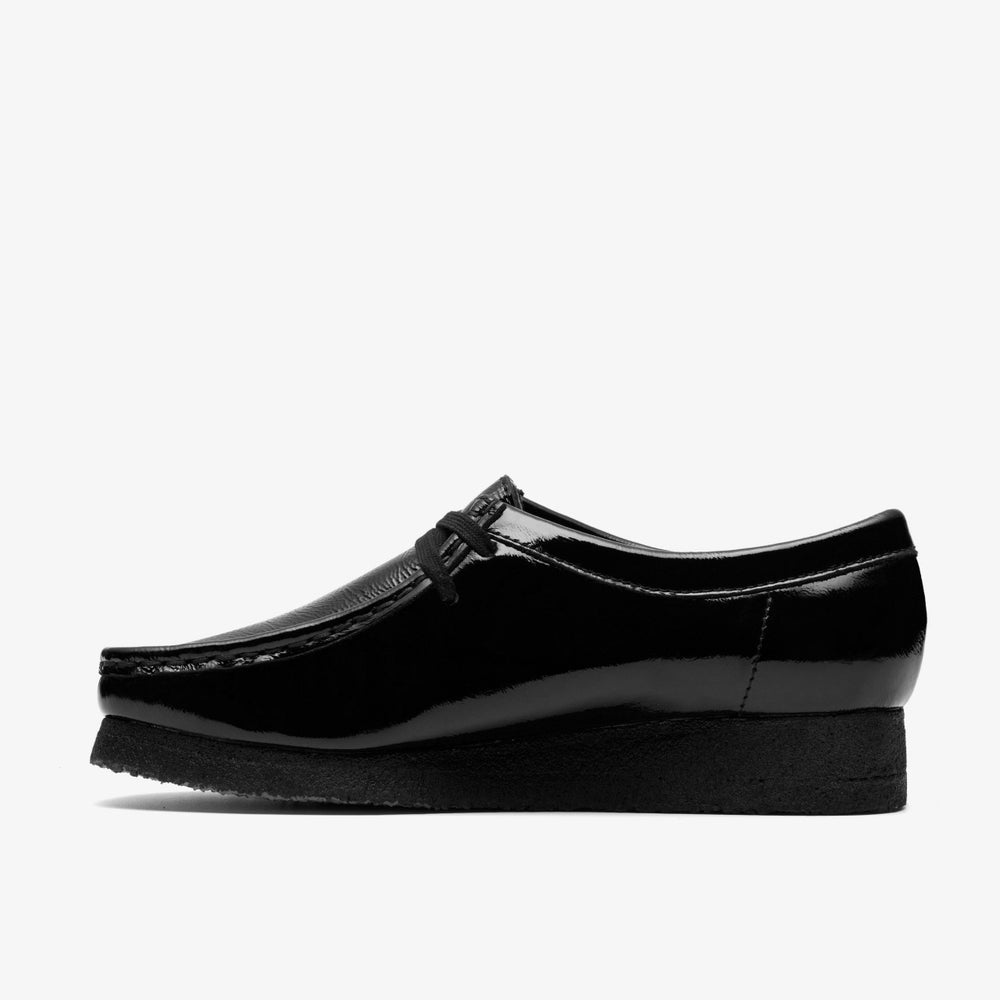Wallabee Black Patent | Clarks for sale