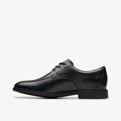 Jonwin Loop Youth Black Leather | Clarks for sale