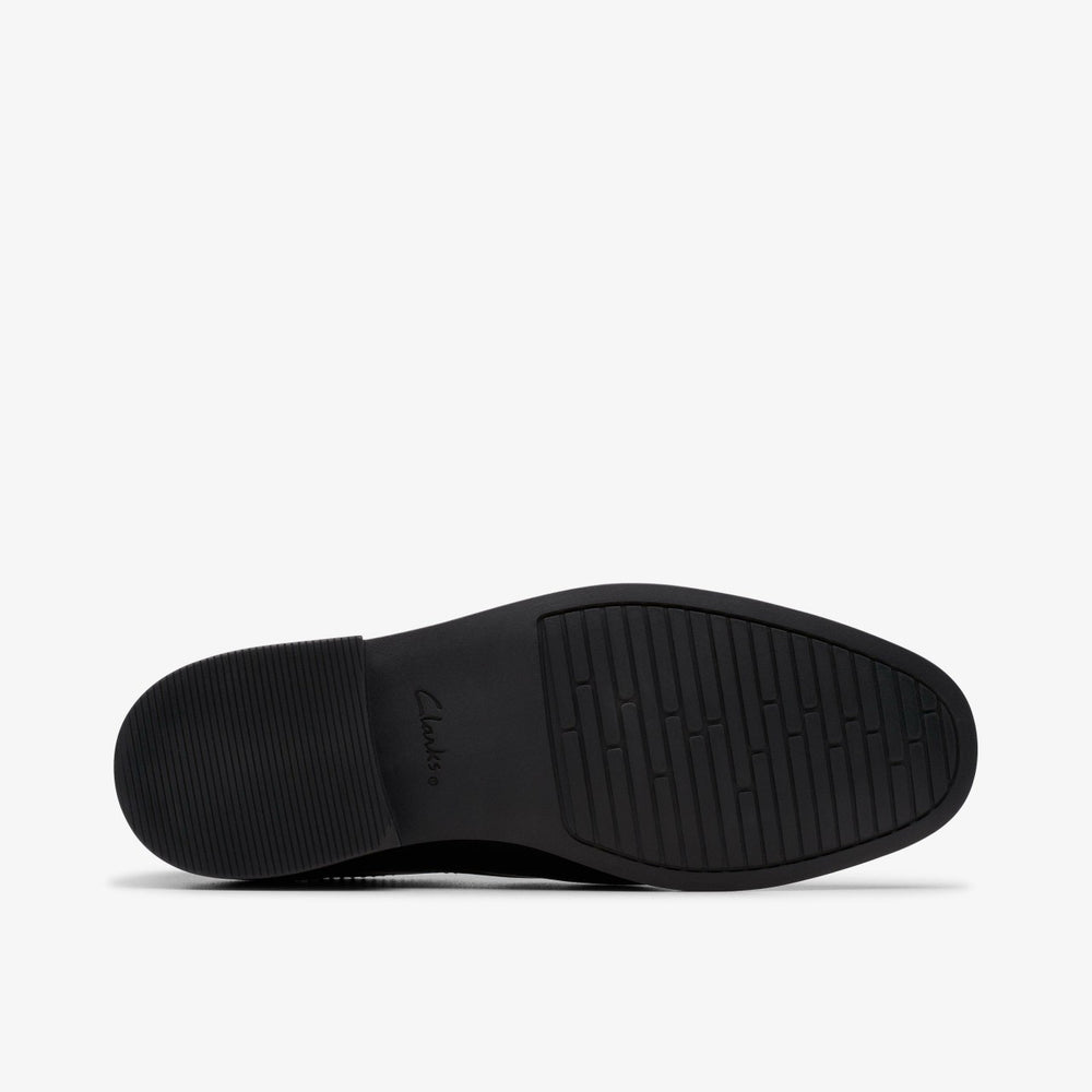 Jonwin Loop Youth Black Leather | Clarks for sale