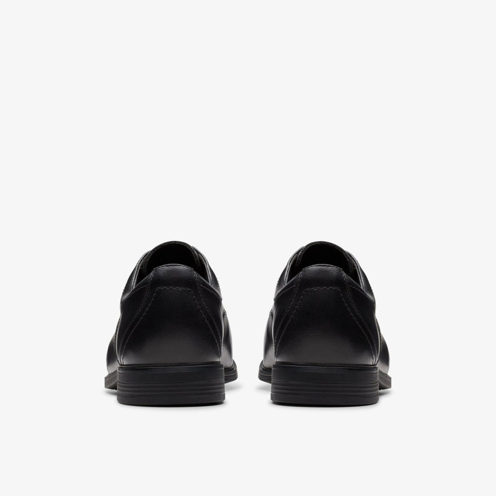 Jonwin Loop Youth Black Leather | Clarks for sale