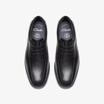 Jonwin Loop Youth Black Leather | Clarks for sale