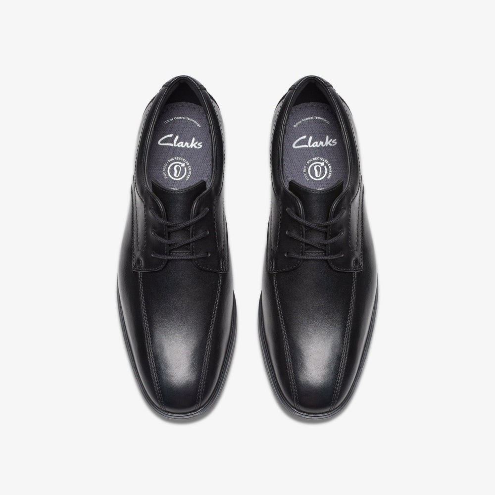Jonwin Loop Youth Black Leather | Clarks for sale