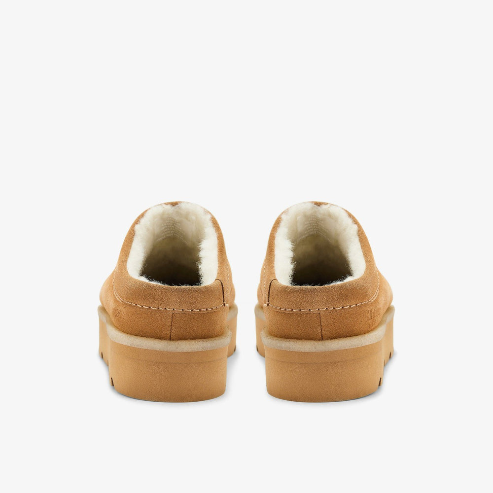 Meare Mule Caramel Warmlined | Clarks discount