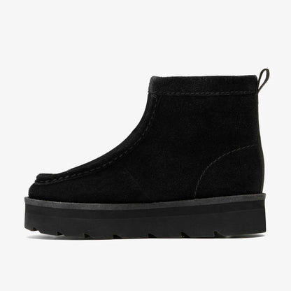 Meare Rooey Black Suede Warmlined | Clarks Sale