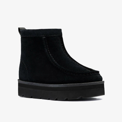 Meare Rooey Black Suede Warmlined | Clarks Sale