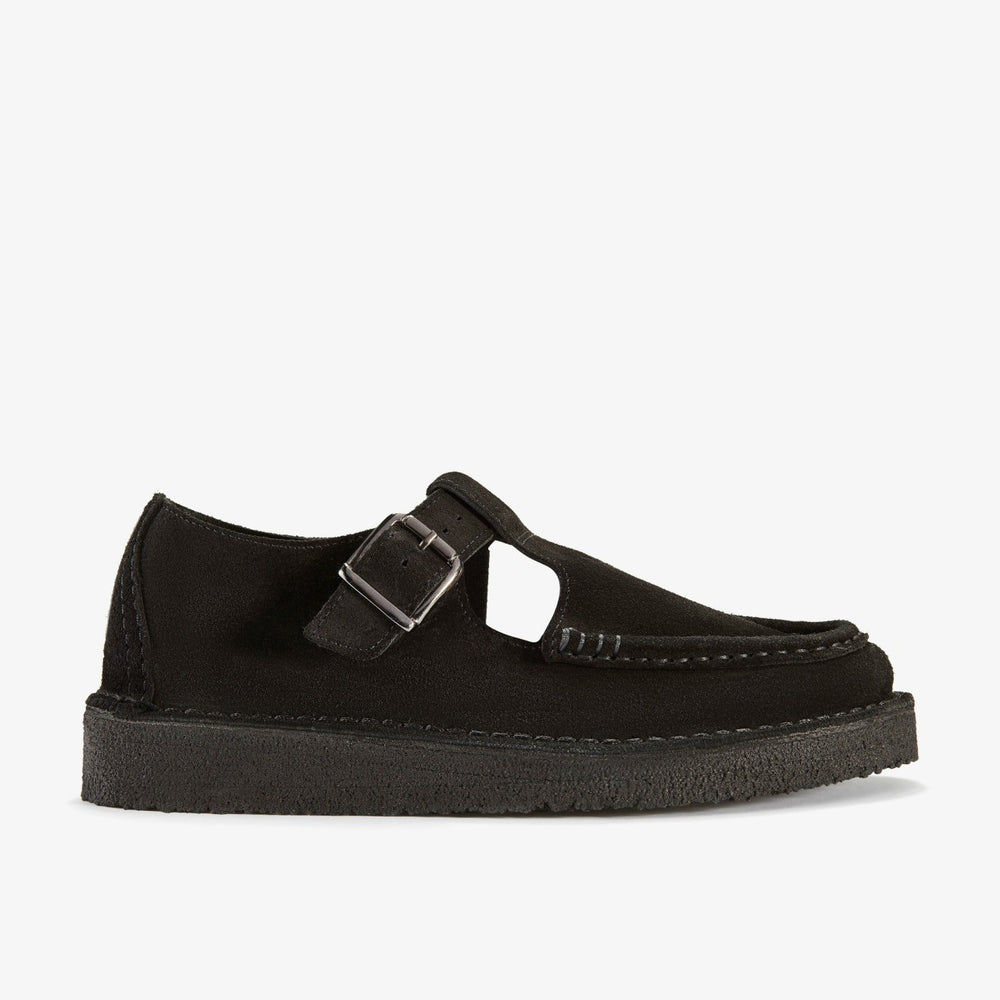Nomad T Bar Black Suede | Clarks Sale