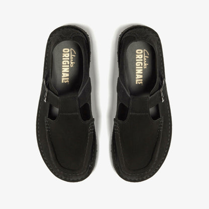 Nomad T Bar Black Suede | Clarks Sale