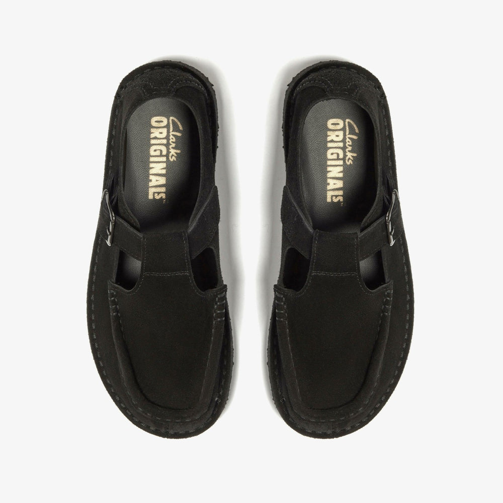 Nomad T Bar Black Suede | Clarks Sale