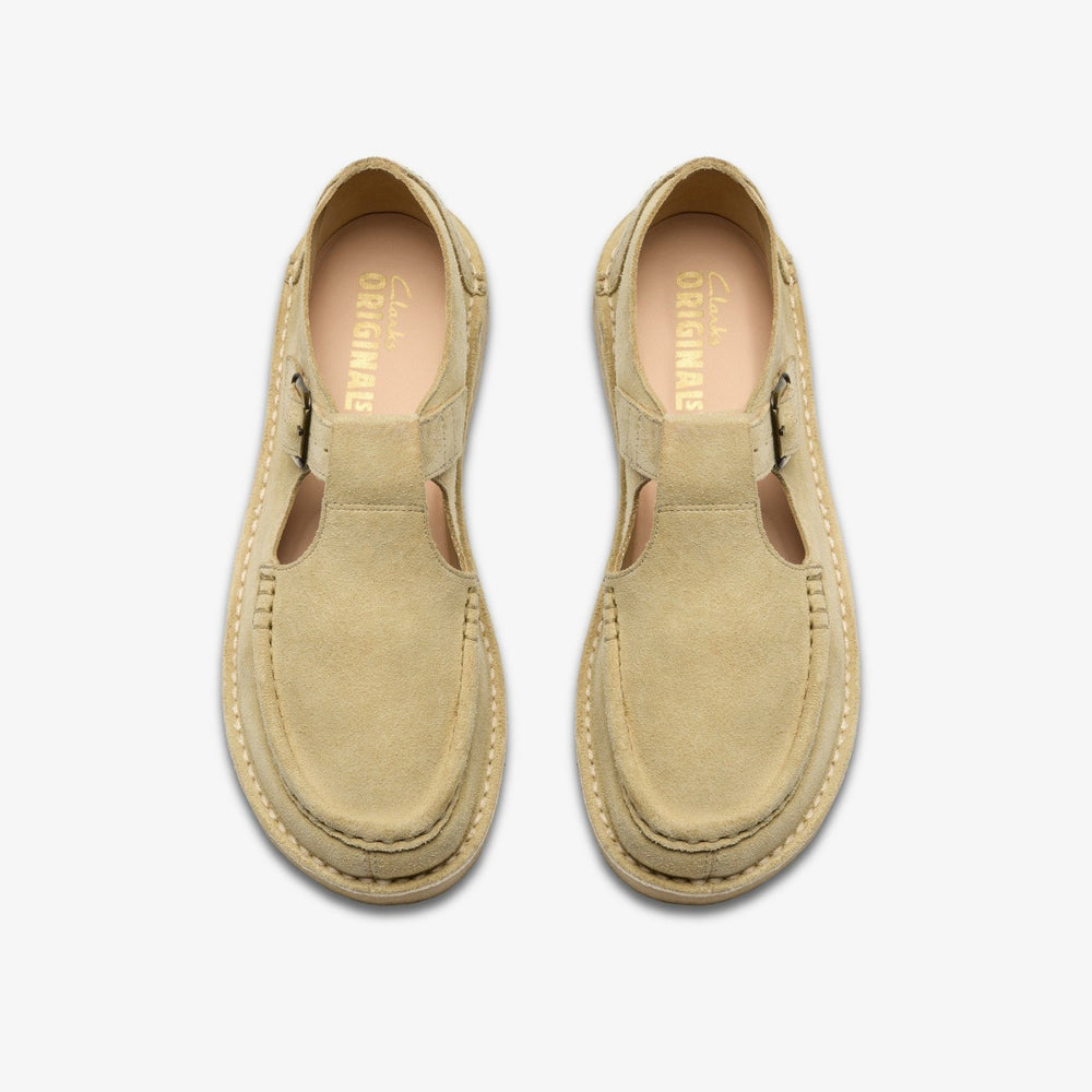 Nomad T Bar Maple Suede | Clarks outlet