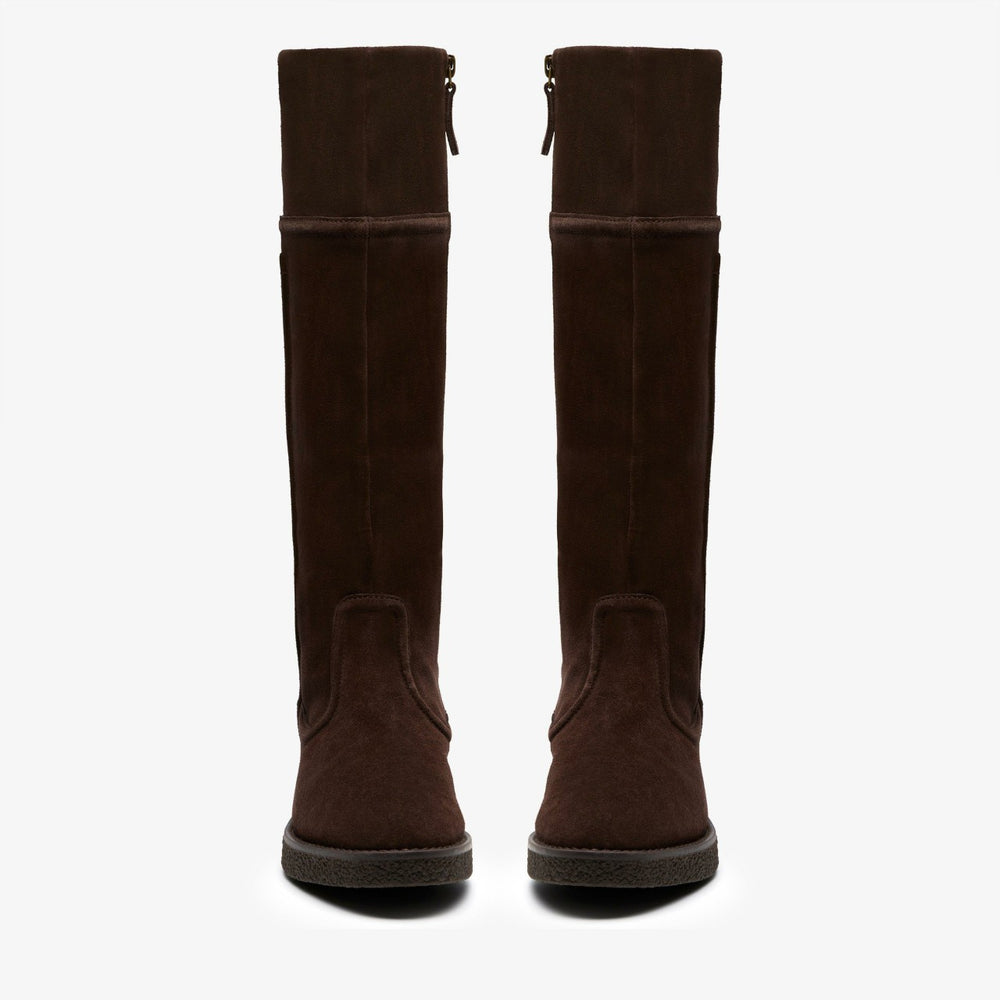 Nella Hi Dark Brown Suede | Clarks for sale