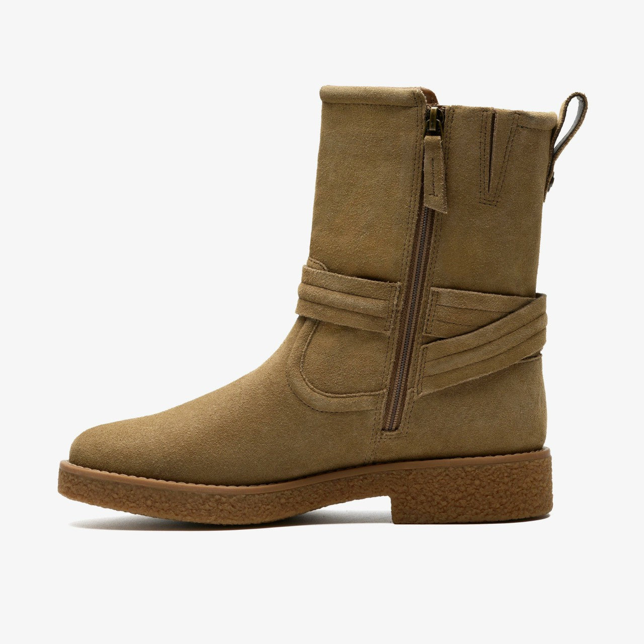 Nella Mid Dark Sand Suede | Clarks discount