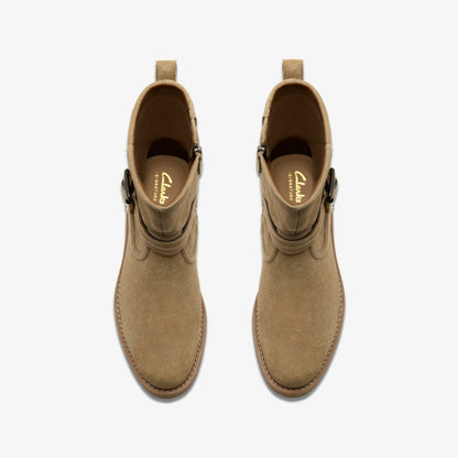 Nella Mid Dark Sand Suede | Clarks discount