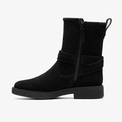 Nella Mid Black Suede | Clarks online