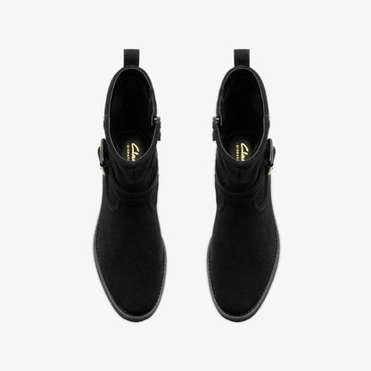 Nella Mid Black Suede | Clarks online