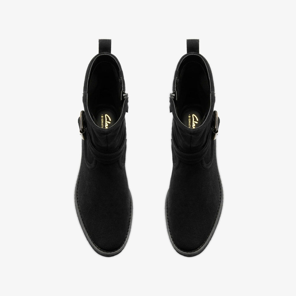 Nella Mid Black Suede | Clarks online