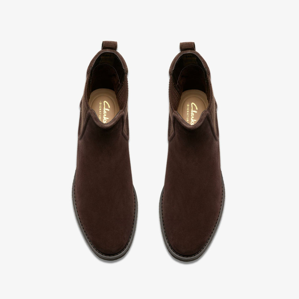 Nella Top Dark Brown Suede | Clarks for sale