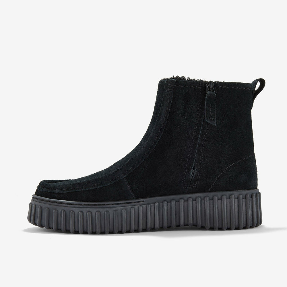 Torhill Cozy Black Warmlined Suede | Clarks online