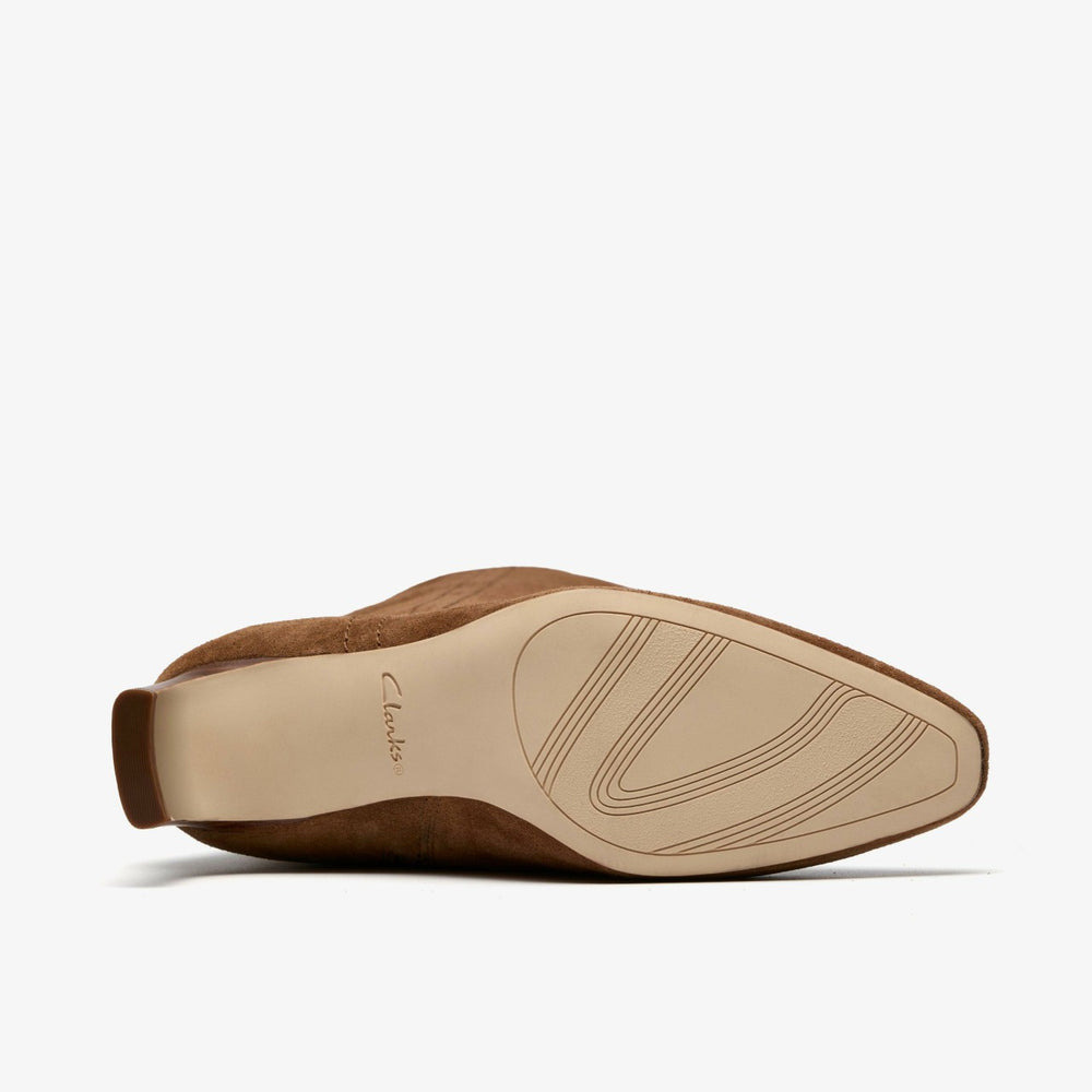 Edina Tall Walnut Suede | Clarks Sale