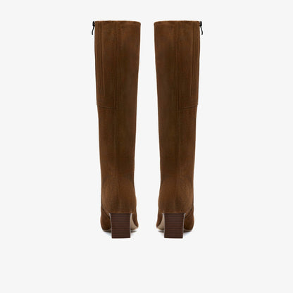 Edina Tall Walnut Suede | Clarks Sale