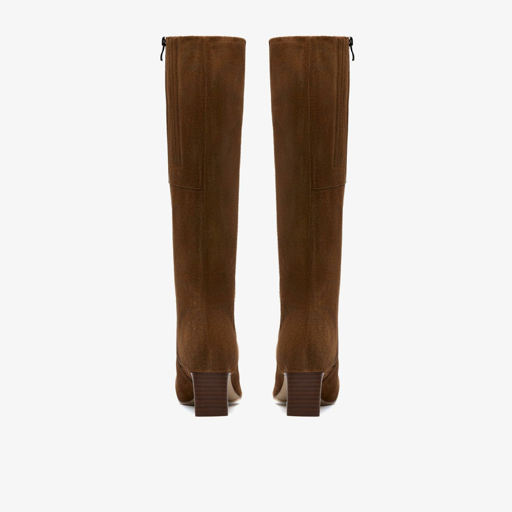 Edina Tall Walnut Suede | Clarks Sale