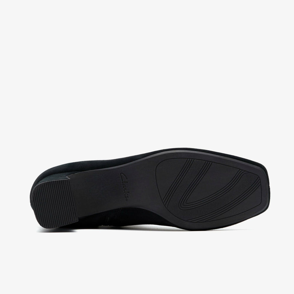 Fernie Zip Black Suede | Clarks outlet