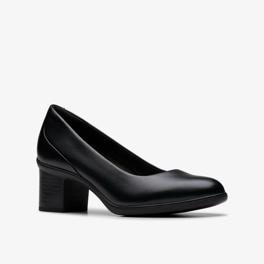 Shaya Poppy Black Leather | Clarks online