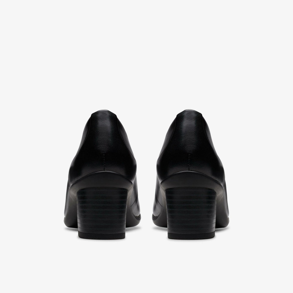 Shaya Poppy Black Leather | Clarks online