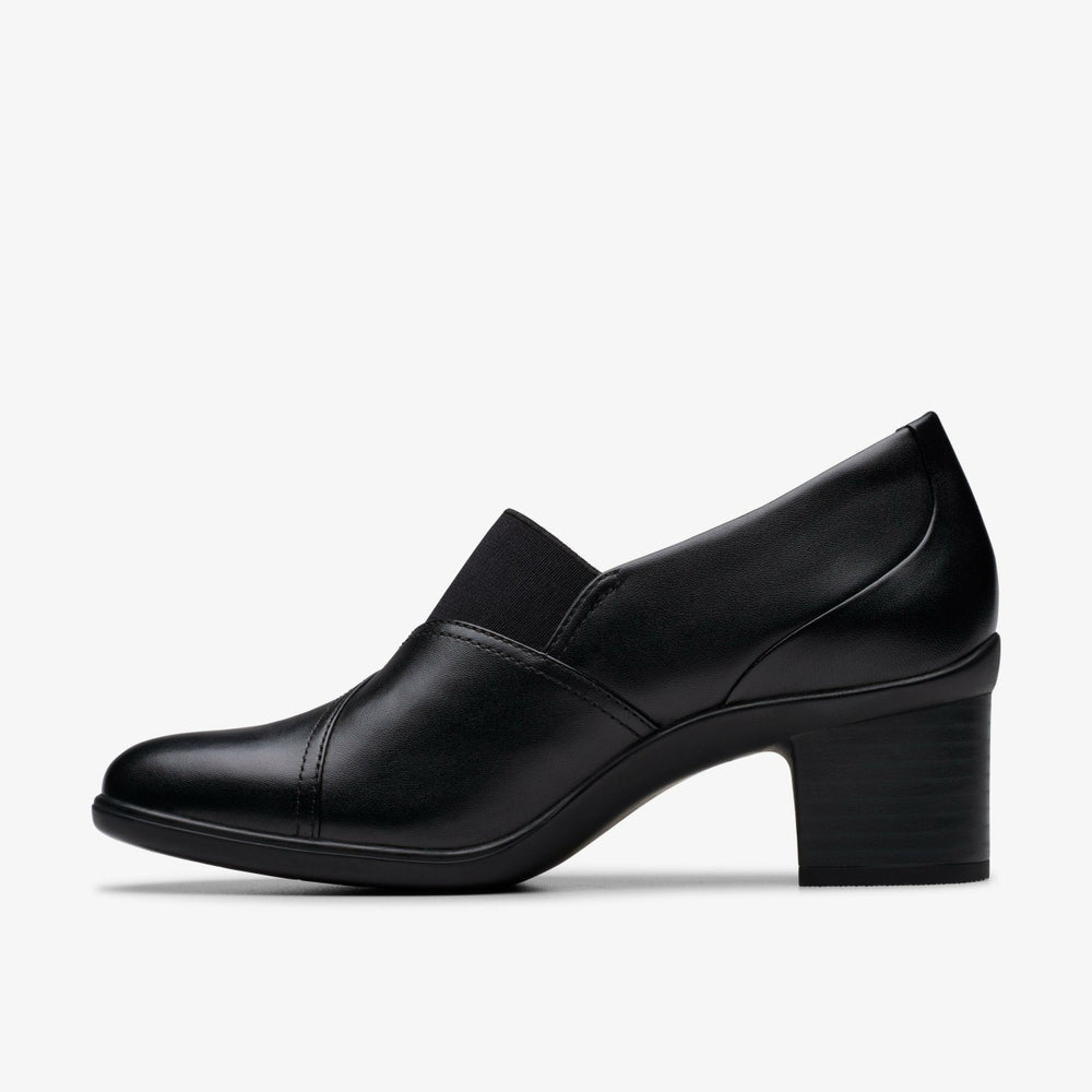 Shaya Tess Black Leather | Clarks for sale