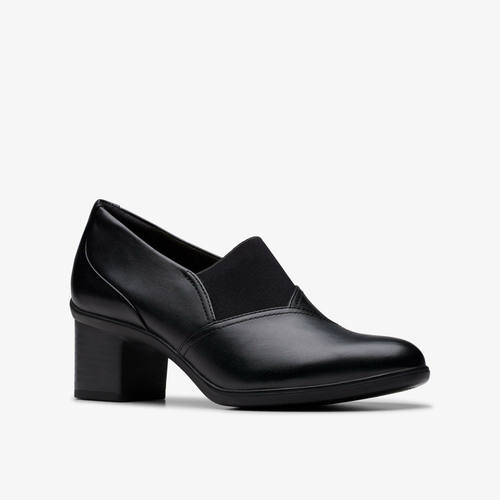 Shaya Tess Black Leather | Clarks for sale