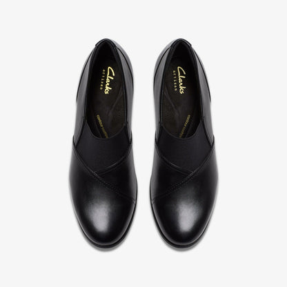 Shaya Tess Black Leather | Clarks for sale
