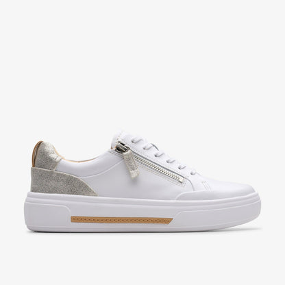 Hollyhock Zip Silver Combination Leather | Clarks outlet