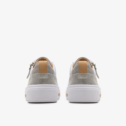 Hollyhock Zip Silver Combination Leather | Clarks outlet