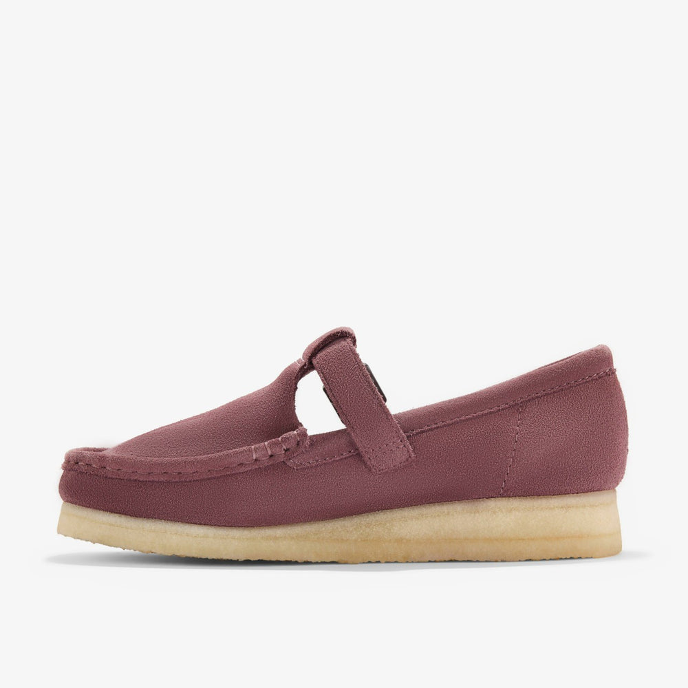Wallabee T Bar Rose Brown Suede | Clarks online