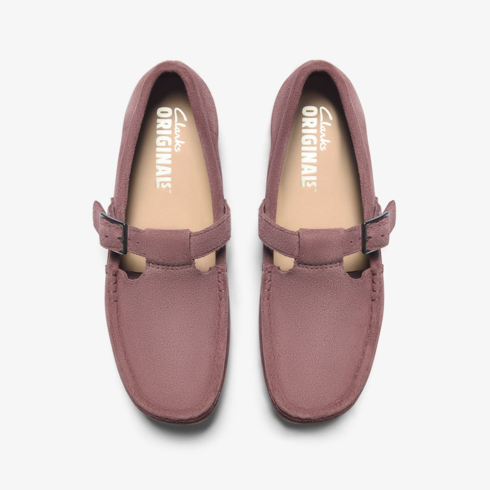 Wallabee T Bar Rose Brown Suede | Clarks online
