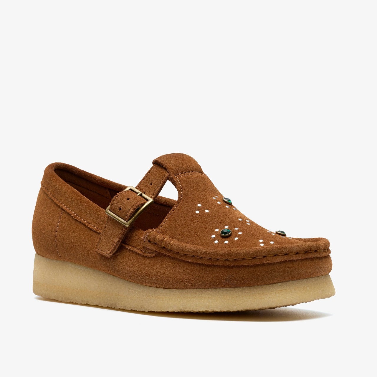 Wallabee T Bar Brown/Orange Suede | Clarks outlet